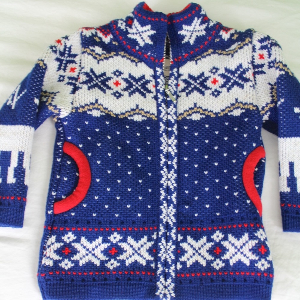 SOLD. Gakkard Nordic Zip Sweater Boys 2T Elk Buck - Picture 7 of 8